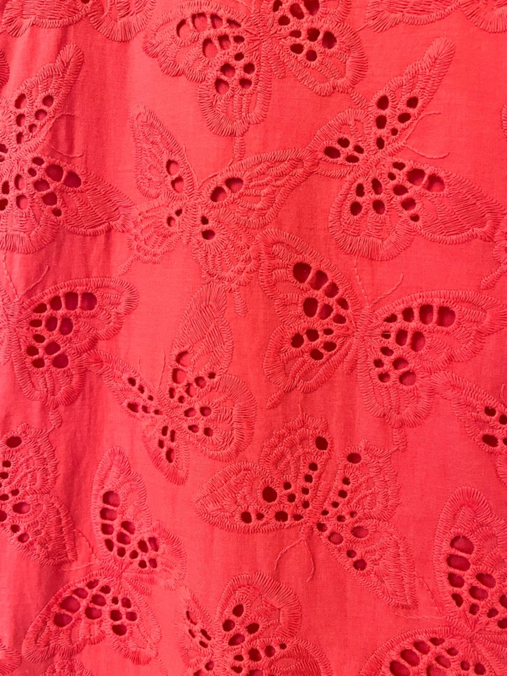 Kate Spade Mainline Watermelon Butterfly Eyelet Shift Dress - Picture 8 of 16
